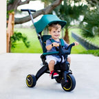 Doona™ Liki Trike S5 - Premium Foldable Trike for Toddlers, Kids/Baby Tricycle Stroller with Cushion Seat, UPF 50+ Sun Protection & Harness, Parental Control, Ages 10 Months to 3 Years-Racing Green