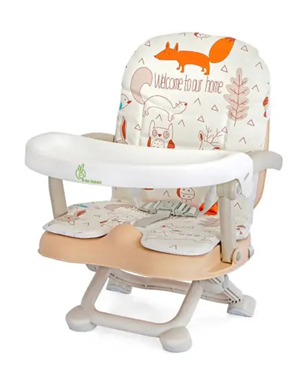 R for Rabbit Candy Pop Booster Seat-4 Height Adjustments-Lightweight-6M to 3Y (Upto 20Kg)-Beige