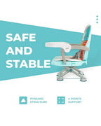 R for Rabbit Candy Pop Booster Seat-4 Height Adjustments-Lightweight-6M to 3Y (Upto 20Kg)-Aqua Blue