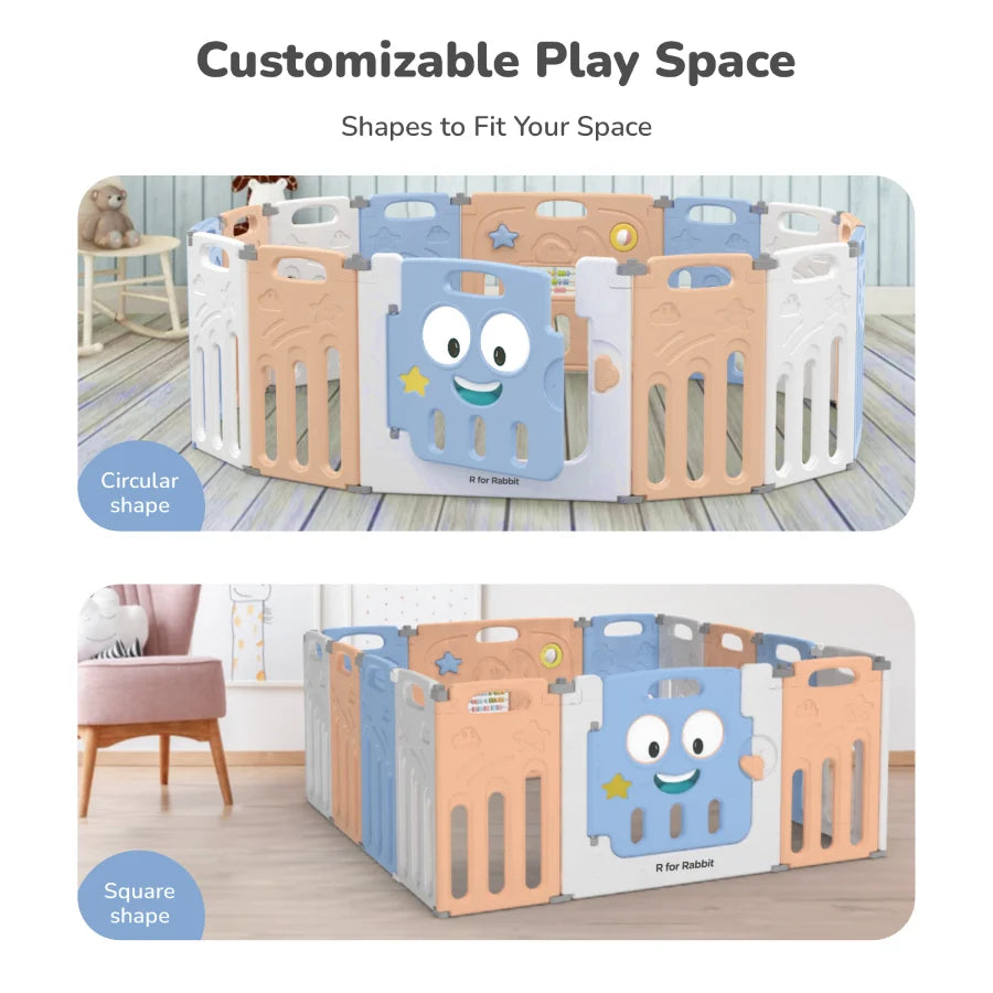 R For Rabbit Playmats Joyland Playpan Blue Orange