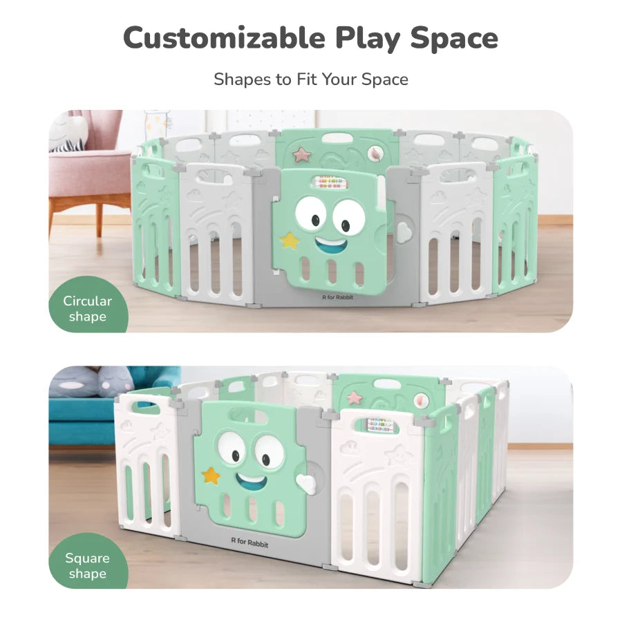 R For Rabbit Playmats Joyland Playpan Green White