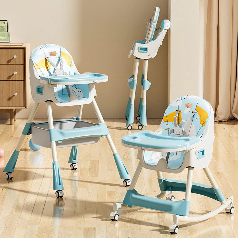 R For Rabbit High Chair Sugar Doodle Plus Lake Blue