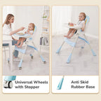 R For Rabbit High Chair Sugar Doodle Plus Lake Blue