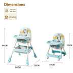 R For Rabbit High Chair Sugar Doodle Plus Lake Blue