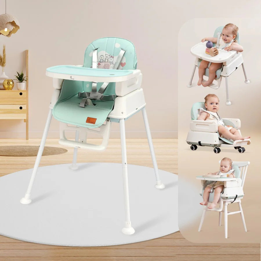 Truffle High Chair For Kids 4-in-1 Convertible Scratch Proof & Anti-Skid Rubber Base High Chair