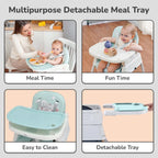 Truffle High Chair For Kids 4-in-1 Convertible Scratch Proof & Anti-Skid Rubber Base High Chair