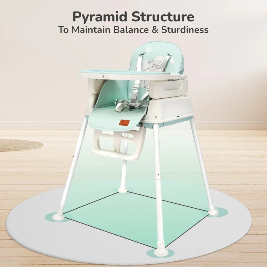 Truffle High Chair For Kids 4-in-1 Convertible Scratch Proof & Anti-Skid Rubber Base High Chair