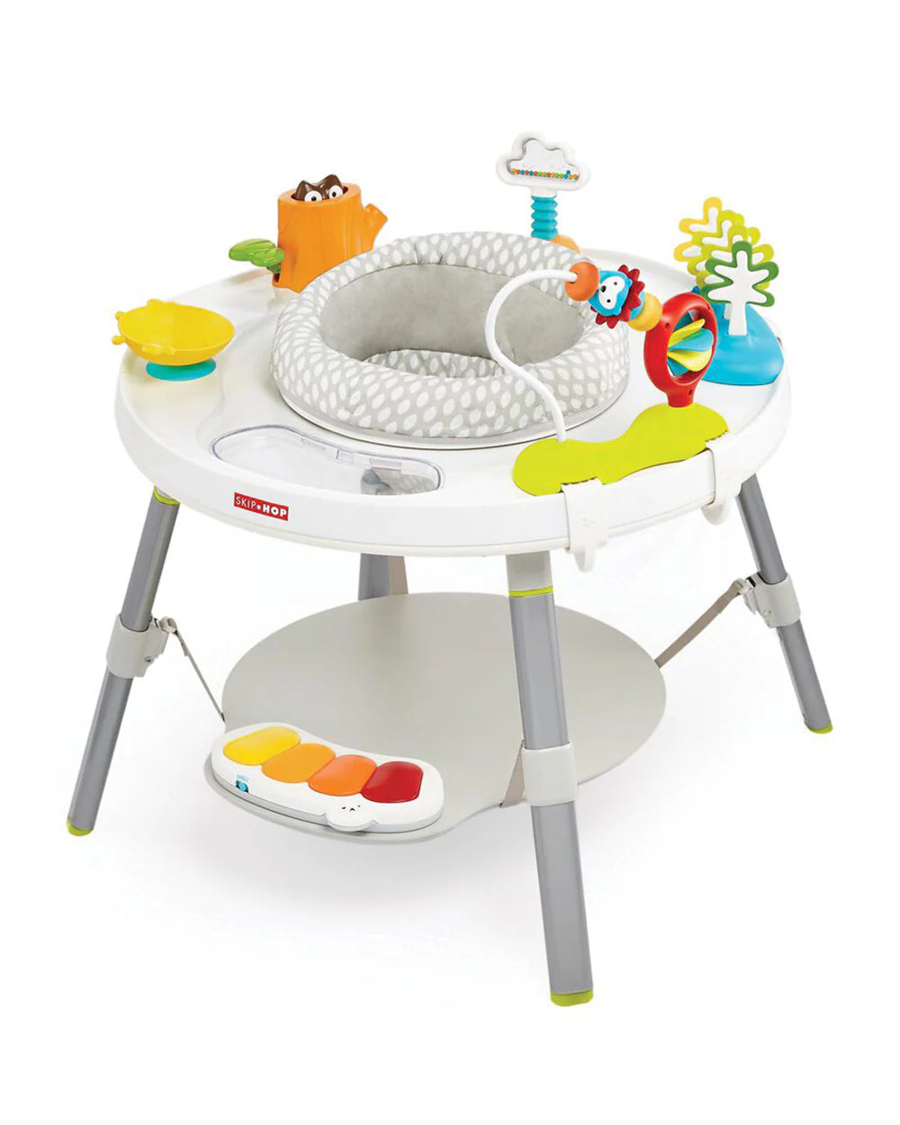 Skip Hop Explore & More 3 Stage Activity Center-Musical Light-Up Piano With 3 Modes-360 Degree Rotating Seat-Learning & Educational Toys-4M+