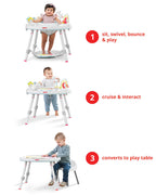 Skip Hop Explore & More 3 Stage Activity Center-Musical Light-Up Piano With 3 Modes-360 Degree Rotating Seat-Learning & Educational Toys-4M+Silver Lining Cloud