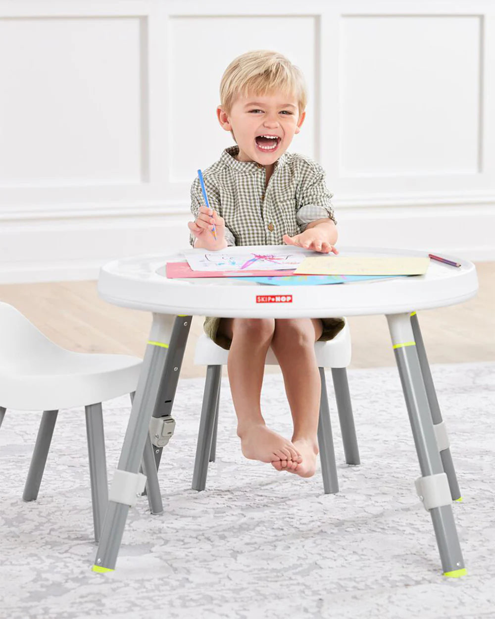 Skip Hop Explore & More 3 Stage Activity Center-Musical Light-Up Piano With 3 Modes-360 Degree Rotating Seat-Learning & Educational Toys-4M+