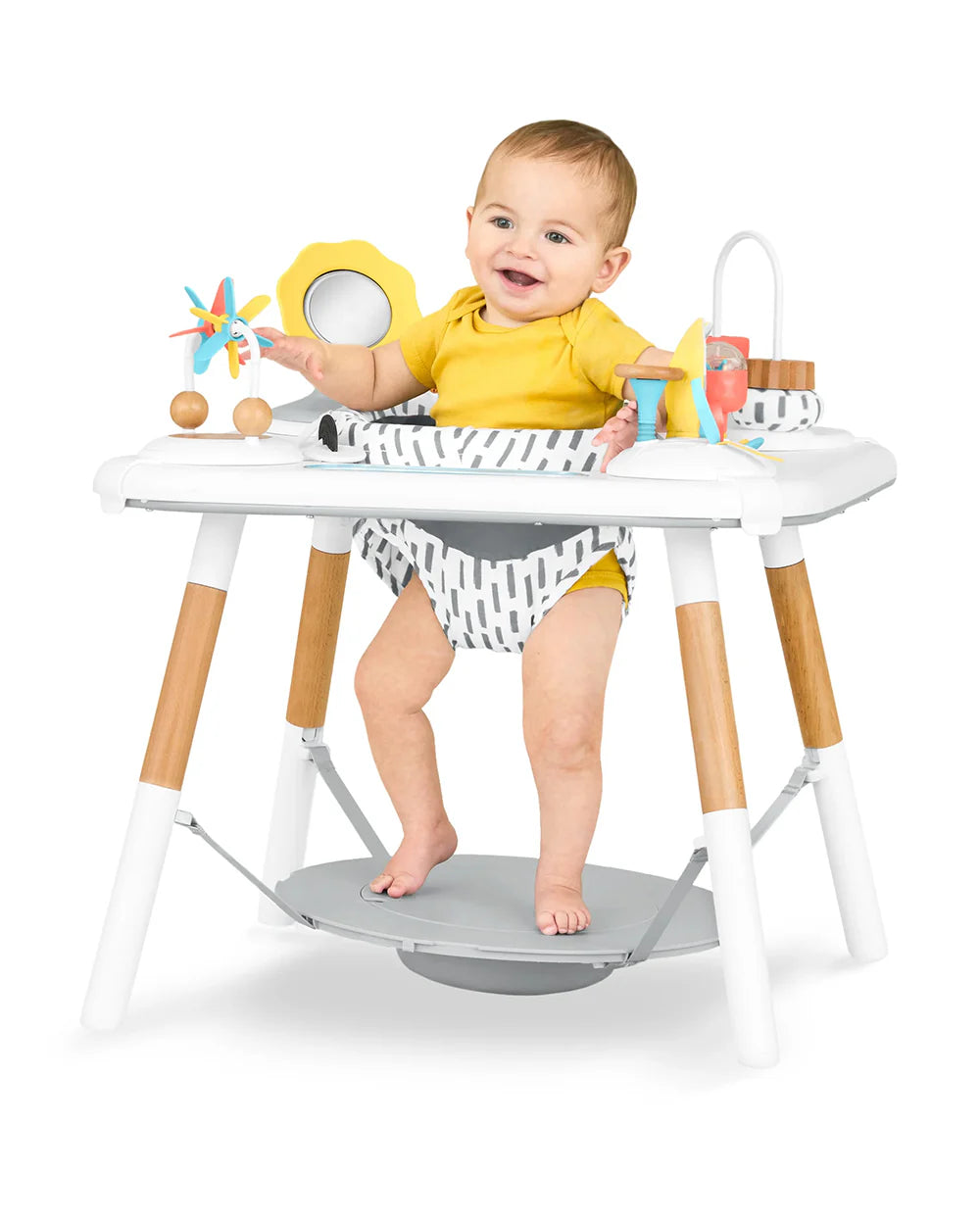 Skip Hop Discoverosity Montessori 3 Stage Activity Center-25+ Activities-360 Degree Rotating Seat-Learning & Educational Toys-4M+