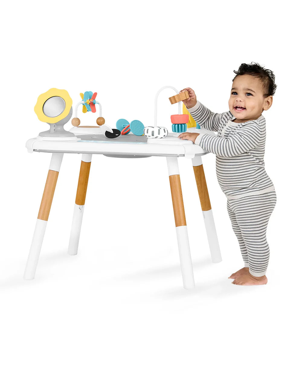 Skip Hop Discoverosity Montessori 3 Stage Activity Center-25+ Activities-360 Degree Rotating Seat-Learning & Educational Toys-4M+