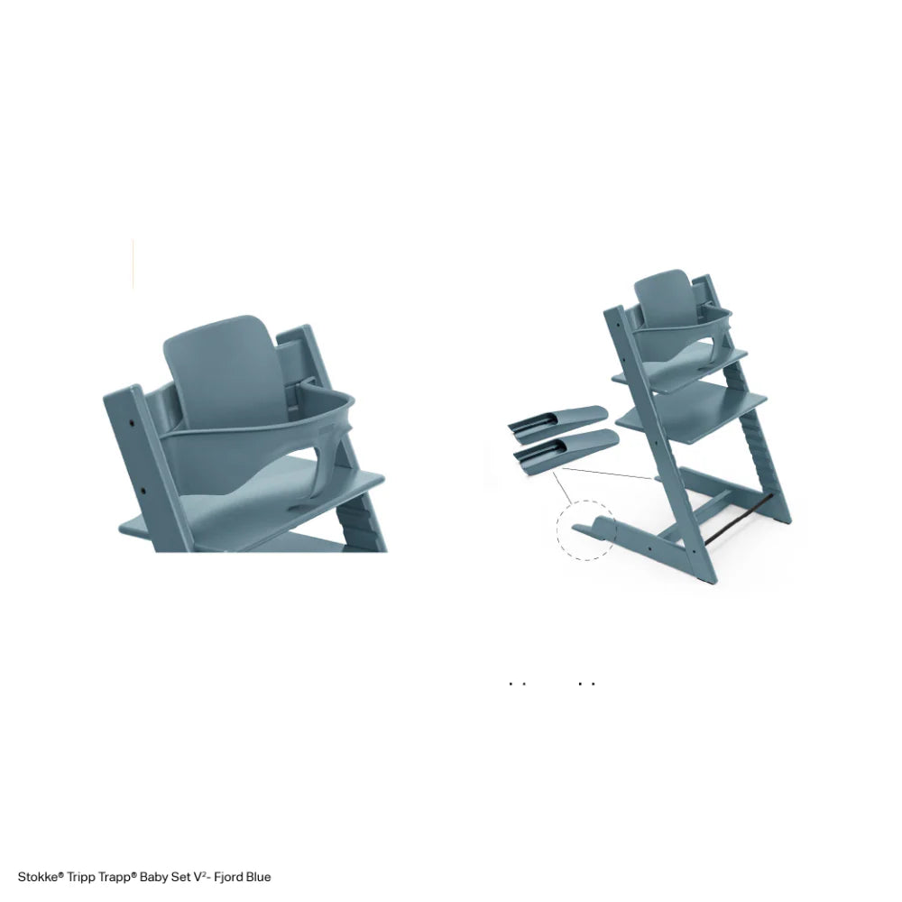 Stokke Tripp Trapp Baby Set² - Attachment for Tripp Trapp Chair (6–36 Months), Supports Baby’s Sitting Development, Easy to Install Without Tools - Blue