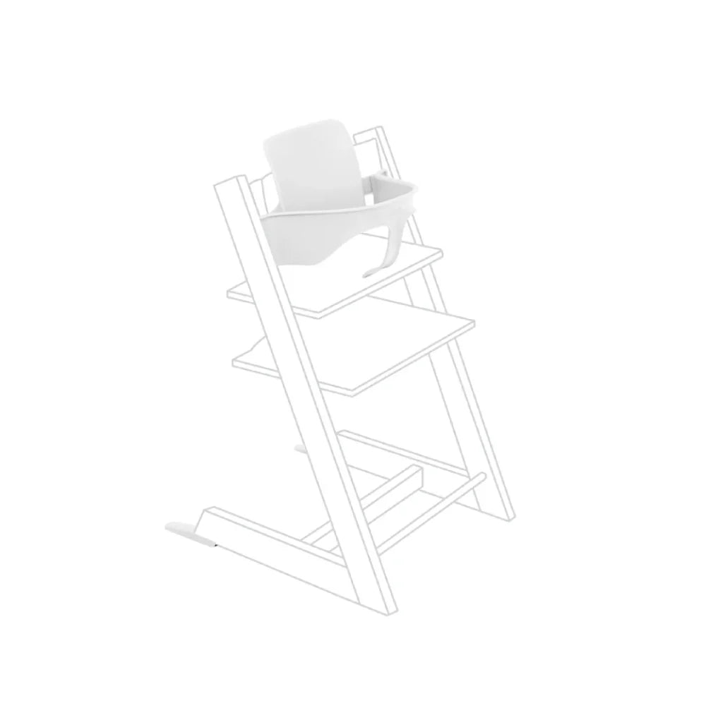 Stokke Tripp Trapp Baby Set² - Attachment for Tripp Trapp Chair (6–36 Months), Supports Baby’s Sitting Development, Easy to Install Without Tools - White