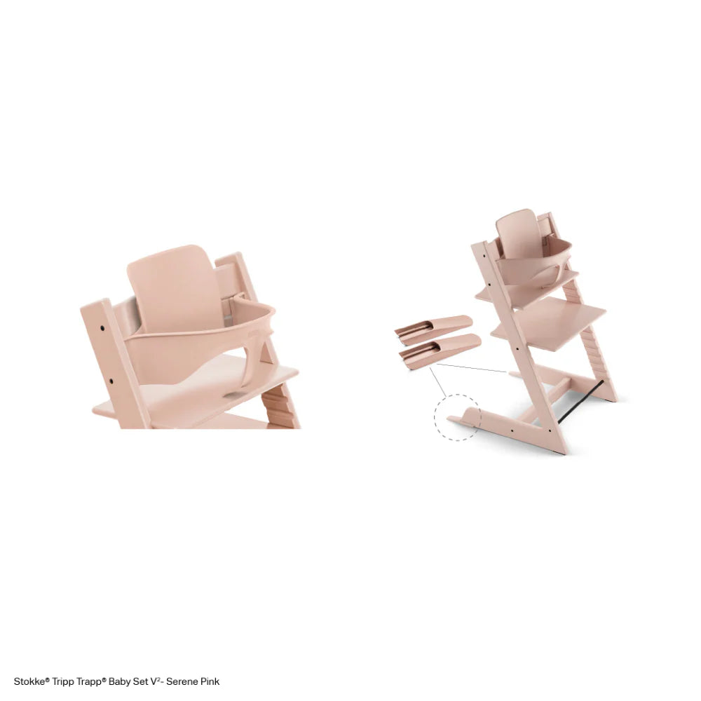 Stokke Tripp Trapp Baby Set² - Attachment for Tripp Trapp Chair (6–36 Months), Supports Baby’s Sitting Development, Easy to Install Without Tools - Pink