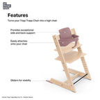 Stokke Tripp Trapp Baby Set² - Attachment for Tripp Trapp Chair (6–36 Months), Supports Baby’s Sitting Development, Easy to Install Without Tools - Mauve