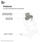 Stokke Tripp Trapp Baby Set² - Attachment for Tripp Trapp Chair (6–36 Months), Supports Baby’s Sitting Development, Easy to Install Without Tools - green