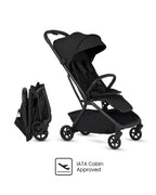 Silver Cross Nia-World's First & Only Cabin Approved Stroller in Both Stroller & Carry Cot Mode-One Hand Fold-Flat Reclining Seat-Travel System Compatible-2 Years Warranty-For 0 to 4Y (Upto 22 kg)-Onyx