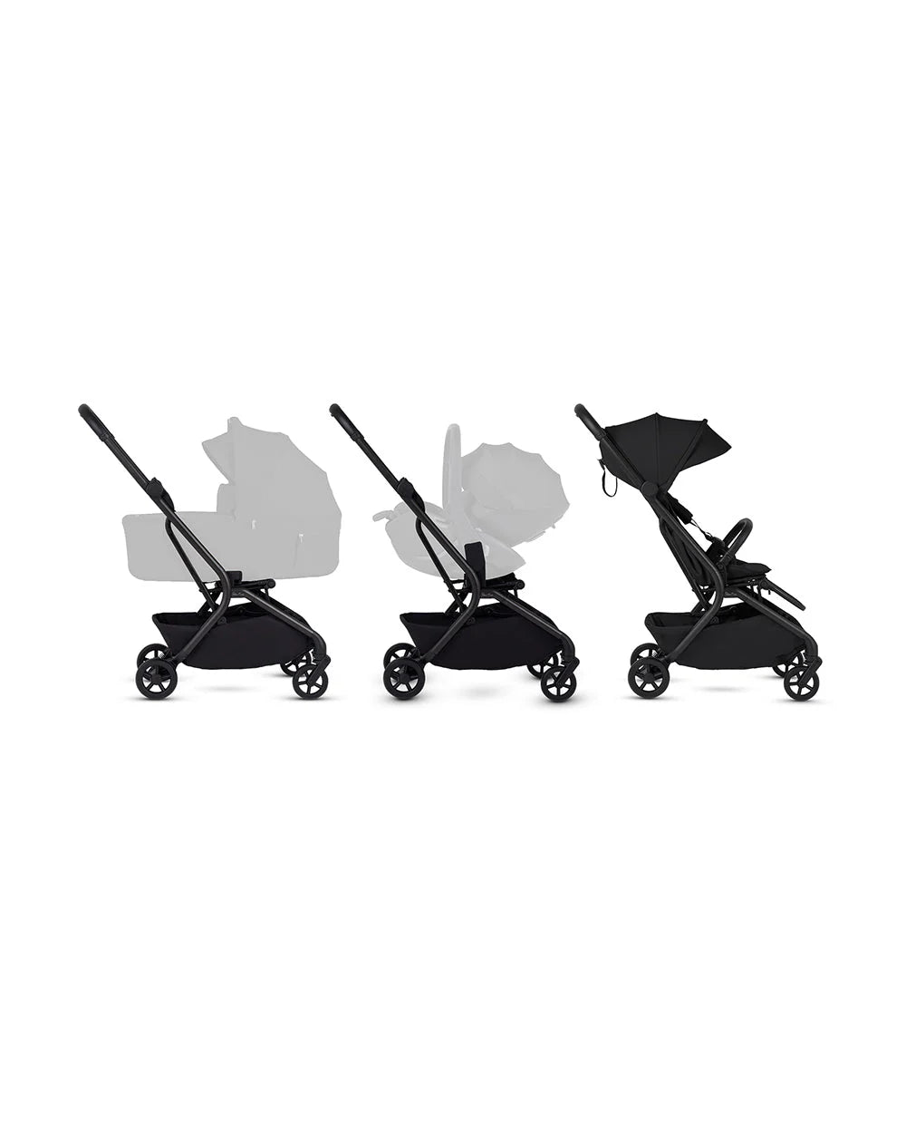 Silver Cross Nia-World's First & Only Cabin Approved Stroller in Both Stroller & Carry Cot Mode-One Hand Fold-Flat Reclining Seat-Travel System Compatible-2 Years Warranty-For 0 to 4Y (Upto 22 kg)-Onyx
