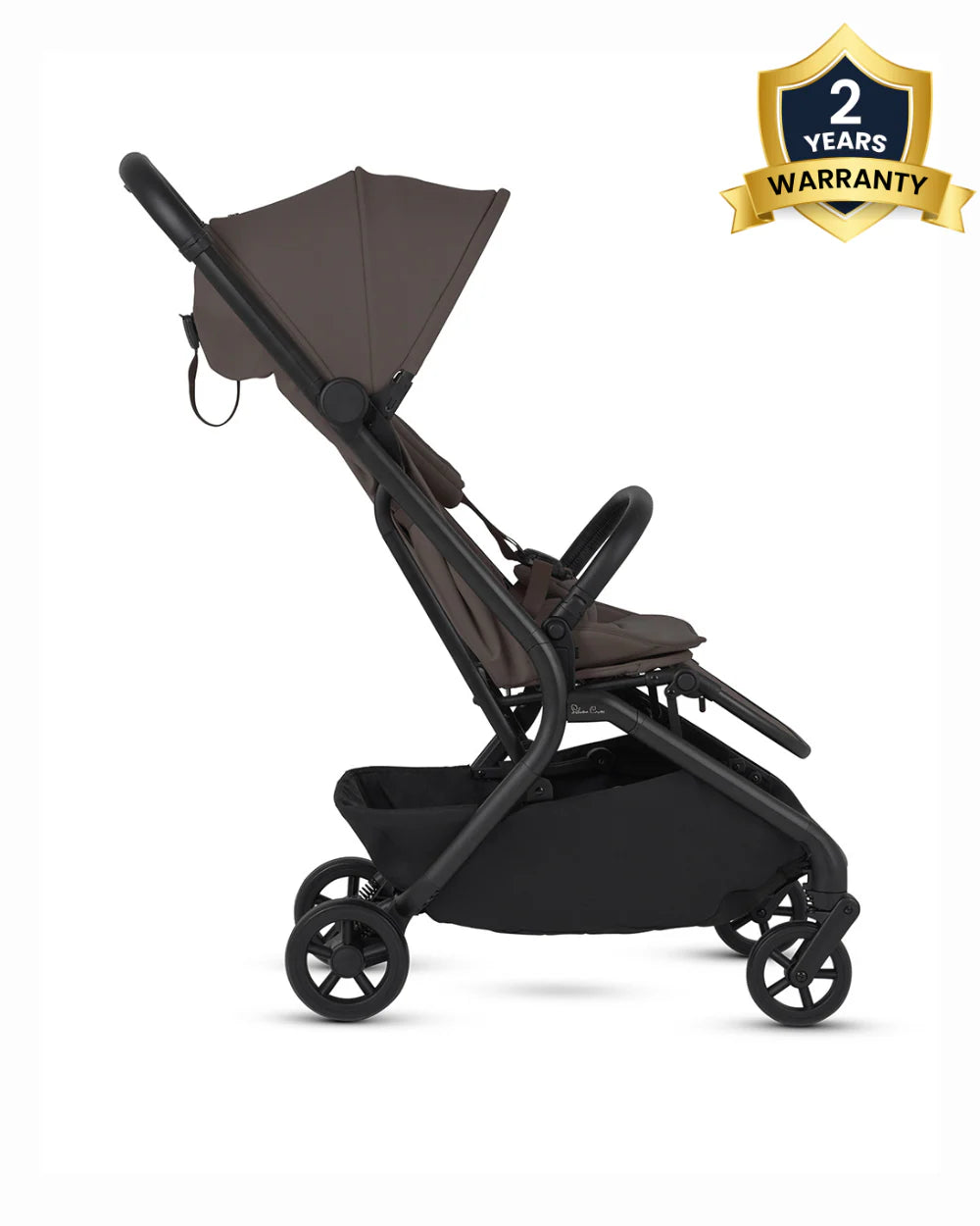 Silver Cross Nia-World's First & Only Cabin Approved Stroller in Both Stroller & Carry Cot Mode-One Hand Fold-Flat Reclining Seat-Travel System Compatible-2 Years Warranty-For 0 to 4Y (Upto 22 kg)-Chocolate