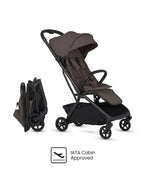 Silver Cross Nia-World's First & Only Cabin Approved Stroller in Both Stroller & Carry Cot Mode-One Hand Fold-Flat Reclining Seat-Travel System Compatible-2 Years Warranty-For 0 to 4Y (Upto 22 kg)-Chocolate