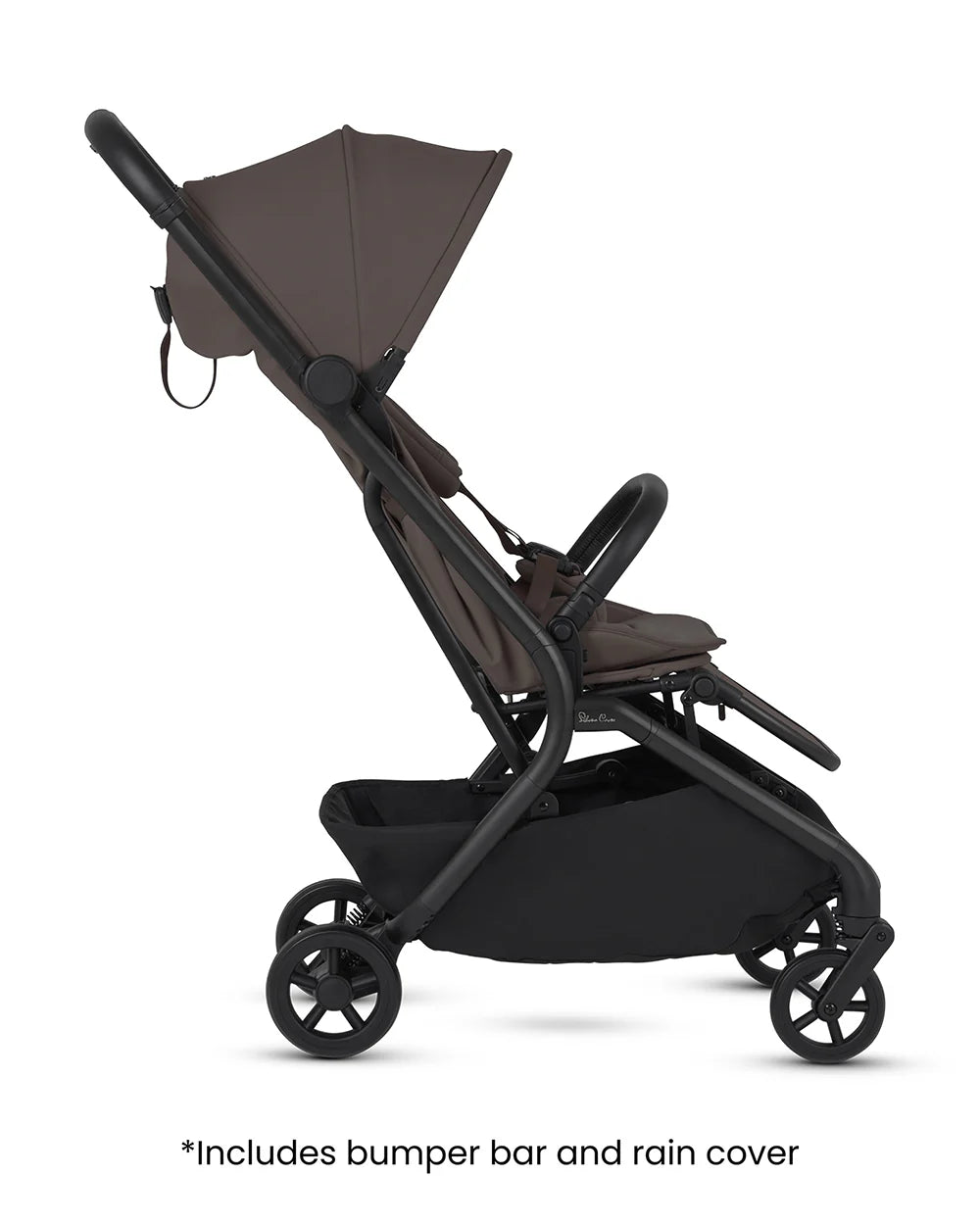 Silver Cross Nia-World's First & Only Cabin Approved Stroller in Both Stroller & Carry Cot Mode-One Hand Fold-Flat Reclining Seat-Travel System Compatible-2 Years Warranty-For 0 to 4Y (Upto 22 kg)-Chocolate