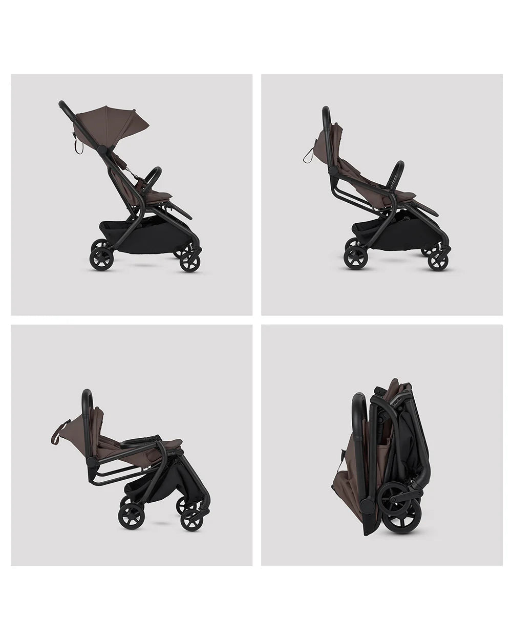 Silver Cross Nia-World's First & Only Cabin Approved Stroller in Both Stroller & Carry Cot Mode-One Hand Fold-Flat Reclining Seat-Travel System Compatible-2 Years Warranty-For 0 to 4Y (Upto 22 kg)-Chocolate