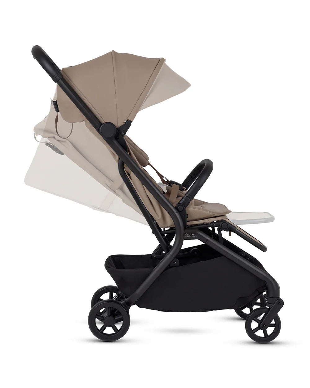 Silver Cross Nia-World's First & Only Cabin Approved Stroller in Both Stroller & Carry Cot Mode-One Hand Fold-Flat Reclining Seat-Travel System Compatible-2 Years Warranty-For 0 to 4Y (Upto 22 kg)-Champagne