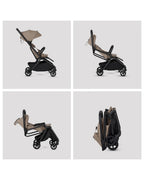 Silver Cross Nia-World's First & Only Cabin Approved Stroller in Both Stroller & Carry Cot Mode-One Hand Fold-Flat Reclining Seat-Travel System Compatible-2 Years Warranty-For 0 to 4Y (Upto 22 kg)-Champagne