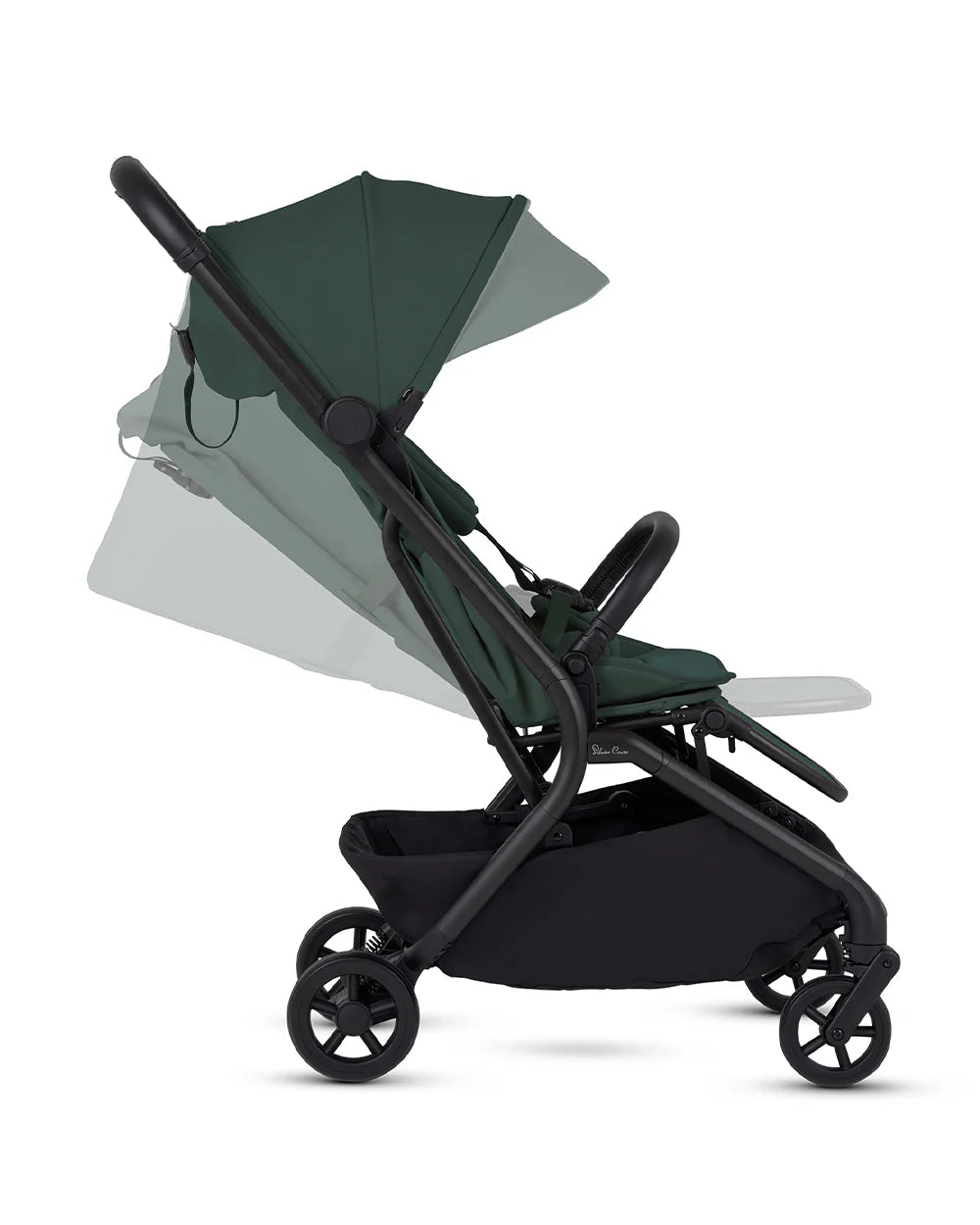 Silver Cross Nia-World's First & Only Cabin Approved Stroller in Both Stroller & Carry Cot Mode-One Hand Fold-Flat Reclining Seat-Travel System Compatible-2 Years Warranty-For 0 to 4Y (Upto 22 kg)-Conifer