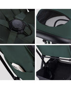 Silver Cross Nia-World's First & Only Cabin Approved Stroller in Both Stroller & Carry Cot Mode-One Hand Fold-Flat Reclining Seat-Travel System Compatible-2 Years Warranty-For 0 to 4Y (Upto 22 kg)-Conifer