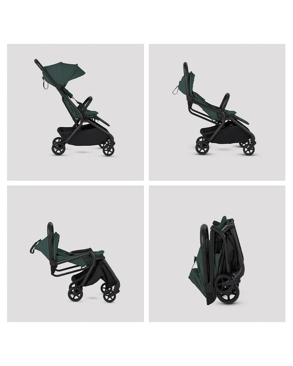Silver Cross Nia-World's First & Only Cabin Approved Stroller in Both Stroller & Carry Cot Mode-One Hand Fold-Flat Reclining Seat-Travel System Compatible-2 Years Warranty-For 0 to 4Y (Upto 22 kg)-Conifer