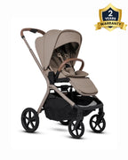 Silver Cross Breez Stroller-Height Adjustable, Reversible & Flat Reclining Seat-Adjustable Parent Handle Bar-One Hand Fold Even With Carry Cot Attached-2 Years Warranty-For 0 to 4Y (Upto 22 kg)-Champagne