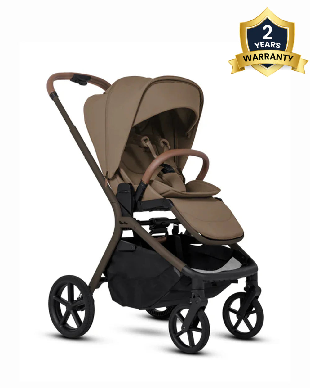 Silver Cross Breez Stroller-Height Adjustable, Reversible & Flat Reclining Seat-Adjustable Parent Handle Bar-One Hand Fold Even With Carry Cot Attached-2 Years Warranty-For 0 to 4Y (Upto 22 kg)-Maple