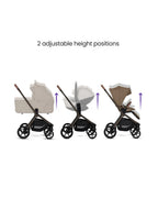 Silver Cross Breez Stroller-Height Adjustable, Reversible & Flat Reclining Seat-Adjustable Parent Handle Bar-One Hand Fold Even With Carry Cot Attached-2 Years Warranty-For 0 to 4Y (Upto 22 kg)-Maple