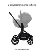 Silver Cross Breez Stroller-Height Adjustable, Reversible & Flat Reclining Seat-Adjustable Parent Handle Bar-One Hand Fold Even With Carry Cot Attached-2 Years Warranty-For 0 to 4Y (Upto 22 kg)-Onyx