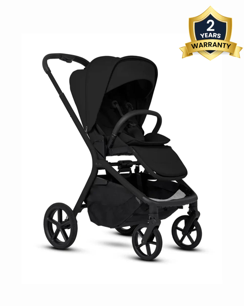 Silver Cross Breez Stroller-Height Adjustable, Reversible & Flat Reclining Seat-Adjustable Parent Handle Bar-One Hand Fold Even With Carry Cot Attached-2 Years Warranty-For 0 to 4Y (Upto 22 kg)-Onyx