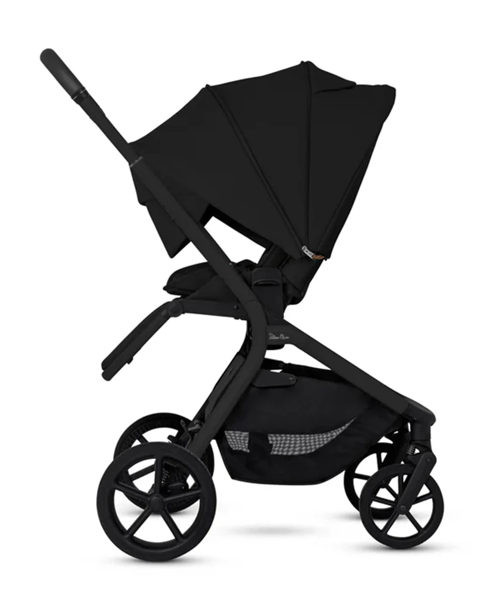 Silver Cross Breez Stroller-Height Adjustable, Reversible & Flat Reclining Seat-Adjustable Parent Handle Bar-One Hand Fold Even With Carry Cot Attached-2 Years Warranty-For 0 to 4Y (Upto 22 kg)-Onyx