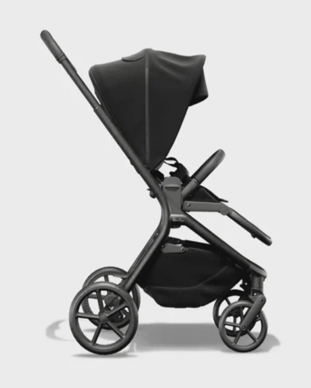 Silver Cross Breez Stroller-Height Adjustable, Reversible & Flat Reclining Seat-Adjustable Parent Handle Bar-One Hand Fold Even With Carry Cot Attached-2 Years Warranty-For 0 to 4Y (Upto 22 kg)-Onyx