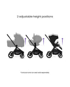 Silver Cross Breez Stroller-Height Adjustable, Reversible & Flat Reclining Seat-Adjustable Parent Handle Bar-One Hand Fold Even With Carry Cot Attached-2 Years Warranty-For 0 to 4Y (Upto 22 kg)-Onyx