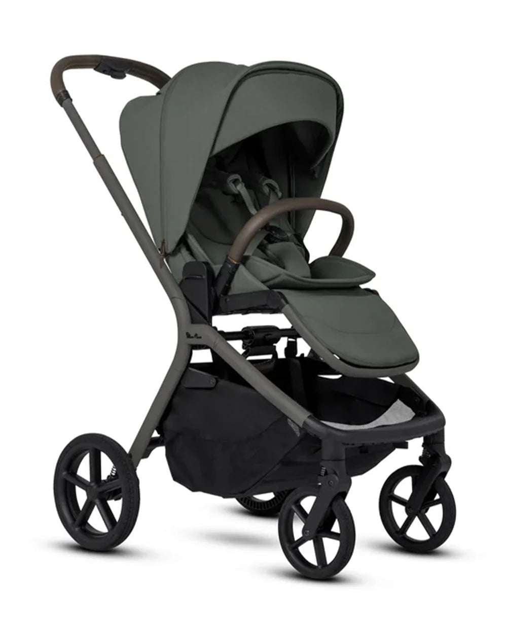 Silver Cross Breez Stroller-Height Adjustable, Reversible & Flat Reclining Seat-Adjustable Parent Handle Bar-One Hand Fold Even With Carry Cot Attached-2 Years Warranty-For 0 to 4Y (Upto 22 kg)-Pewter