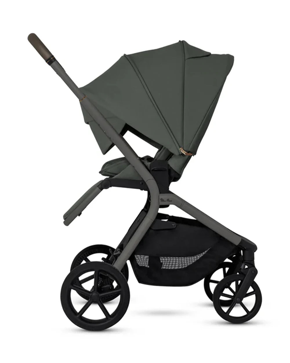 Silver Cross Breez Stroller-Height Adjustable, Reversible & Flat Reclining Seat-Adjustable Parent Handle Bar-One Hand Fold Even With Carry Cot Attached-2 Years Warranty-For 0 to 4Y (Upto 22 kg)-Pewter