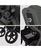 Silver Cross Breez Stroller-Height Adjustable, Reversible & Flat Reclining Seat-Adjustable Parent Handle Bar-One Hand Fold Even With Carry Cot Attached-2 Years Warranty-For 0 to 4Y (Upto 22 kg)-Pewter