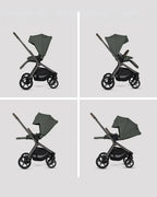Silver Cross Breez Stroller-Height Adjustable, Reversible & Flat Reclining Seat-Adjustable Parent Handle Bar-One Hand Fold Even With Carry Cot Attached-2 Years Warranty-For 0 to 4Y (Upto 22 kg)-Pewter