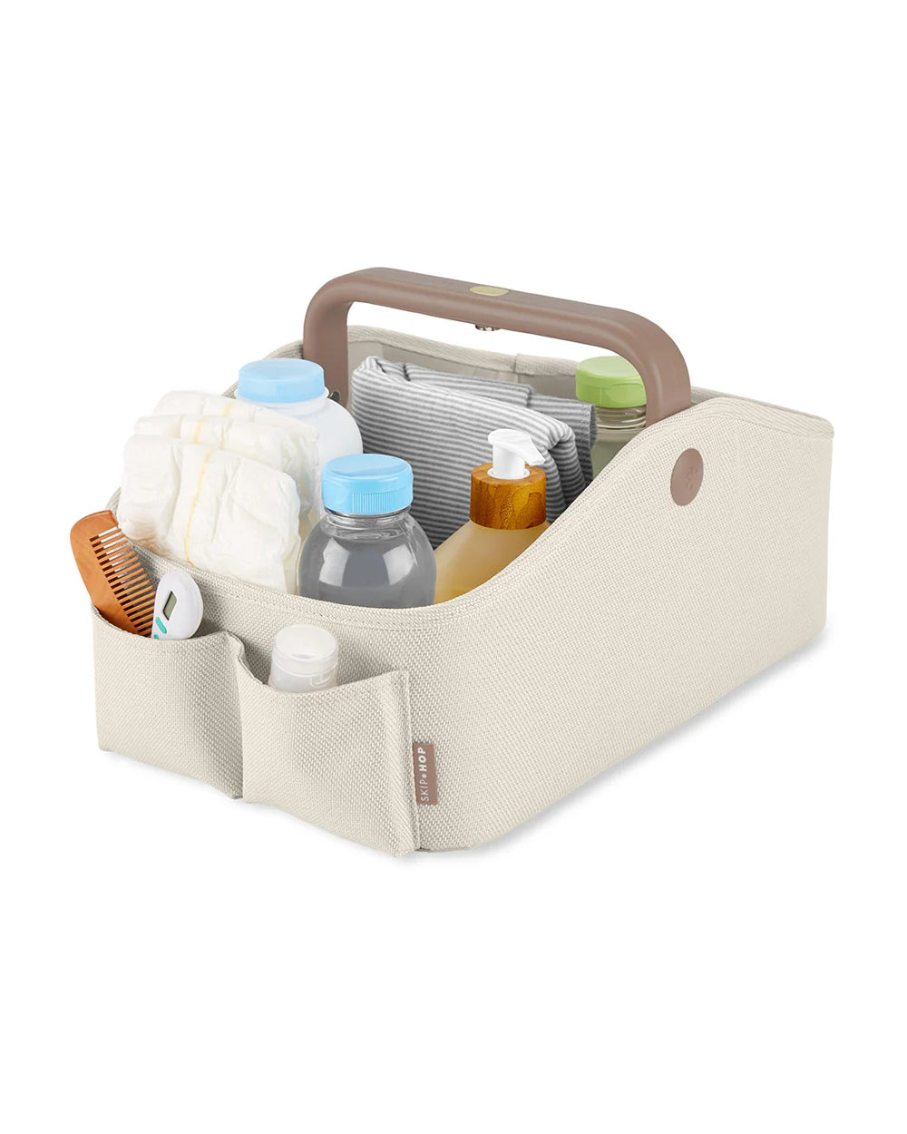 Skip Hop Light Up Diaper Caddy-With Side Pockets-Oat