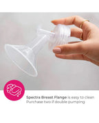 Spectra Single Breast Flange with Duckbill Valve-Ensures Proper Suction for Pumping-Compatible with Spectra S1, S2, Synergy Gold Breast Pumps & Spectra Wide Neck Bottles-16mm