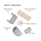 Stokke Clikk High Chair - Lightweight, Travel-Friendly Highchair for Baby with Tray & 5-Point Harness, Tool-Free Assembly in 1 Minute, Adjustable Footrest, Dishwasher-Safe BPA-Free Tray, Suitable for Babies & Toddlers 6-36 Months (Up to 15 kg) Grey