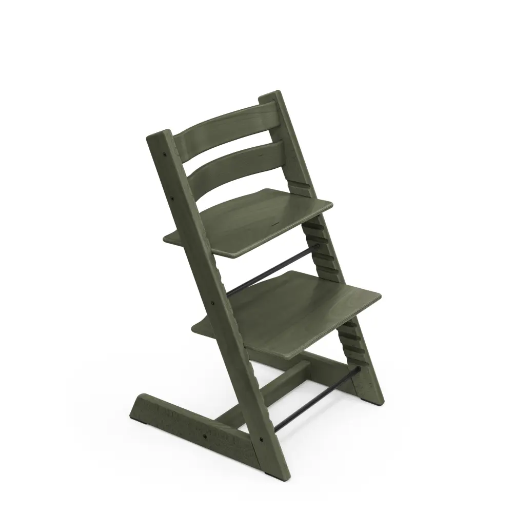 Stokke Tripp Trapp Highchair for Life - Adjustable Wooden Highchair for Baby, Toddlers & Adults,Ergonomic Seat with Posture Support,Timeless Scandinavian Design,Durable Solid Wood,Perfect for Mealtime & Family Dinner,Max Weight Limit Upto 136kg Green