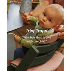 Stokke Tripp Trapp Highchair for Life - Adjustable Wooden Highchair for Baby, Toddlers & Adults,Ergonomic Seat with Posture Support,Timeless Scandinavian Design,Durable Solid Wood,Perfect for Mealtime & Family Dinner,Max Weight Limit Upto 136kg Green