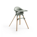 Stokke Clikk High Chair - Lightweight, Travel-Friendly Highchair for Baby with Tray & 5-Point Harness, Tool-Free Assembly in 1 Minute, Adjustable Footrest, Dishwasher-Safe BPA-Free Tray, Suitable for Babies & Toddlers 6-36 Months (Up to 15 kg) Glacier